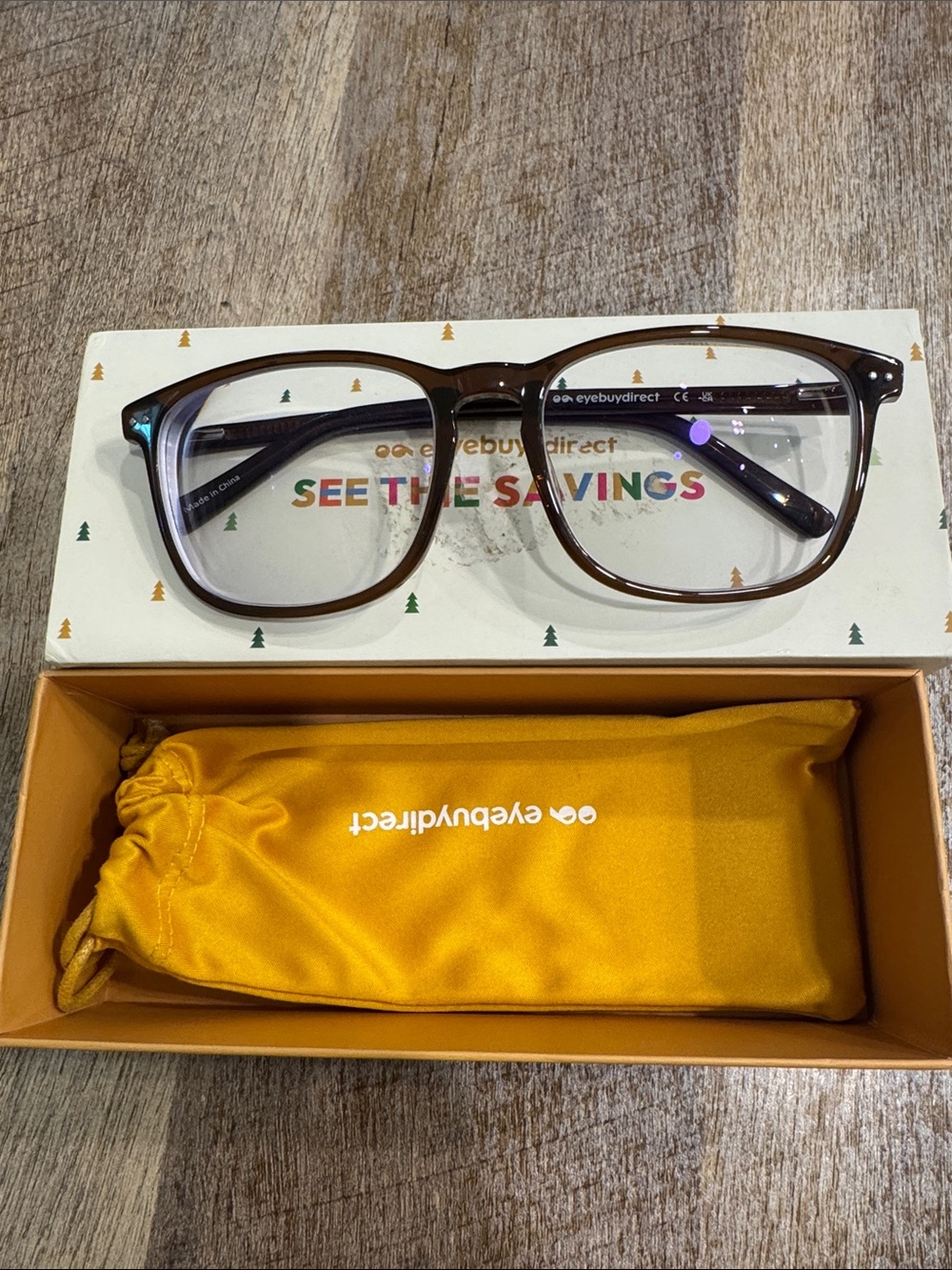 EyeBuyDirect Women's Brown Square Optical Glasses California 59 18 145 C1